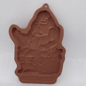 LONGABERGER Pottery Christmas Santa Claus COOKIE MOLD 1992